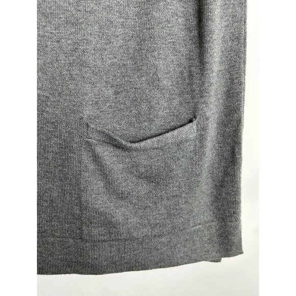 J. Jill Women's Gray Long Sleeve Pullover Sweater With Front Pockets Size L - Picture 8 of 9